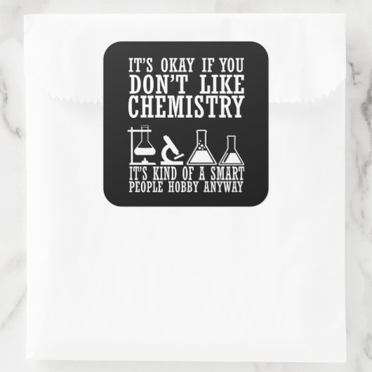 皮肉な化学おもしろい化学者引用文 スクエアシール (バッグ)