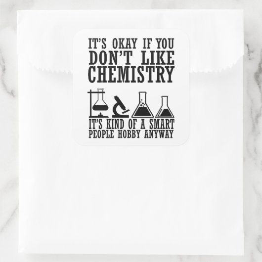 皮肉な化学おもしろい化学者引用文 スクエアシール (バッグ)