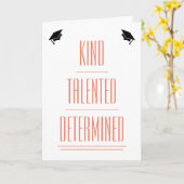 皮肉な卒業カード カード (黄色い花)