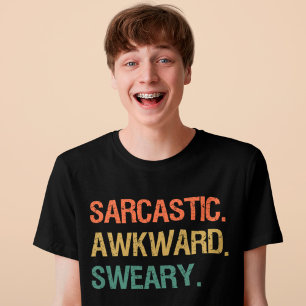 皮肉な厄介な汗おもしろいヴィンテージレトロ引用文 Tシャツ