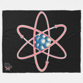 皮肉な原子 フリースブランケット (正面(横))
