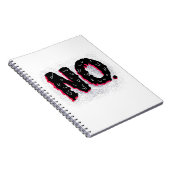 皮肉な反社会的風変わりNoタイポグラフィ ノートブック (右側)