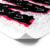 皮肉な反社会的風変わりNoタイポグラフィ ポスター (角)