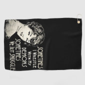 皮肉な句レディースミーム時々私が苦闘する ゴルフタオル (横)