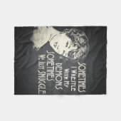 皮肉な句レディースミーム時々私が苦闘する フリースブランケット (正面(横))