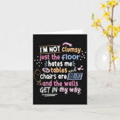 皮肉な名言 私は不器用じゃない メンズ レディース ボーイズ ガール カード (黄色い花)