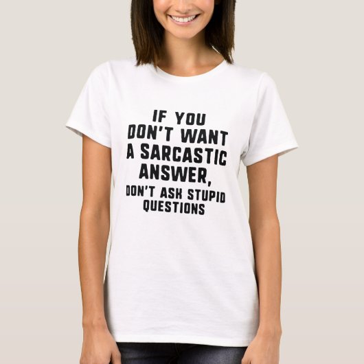 皮肉な回答 Tシャツ (正面)