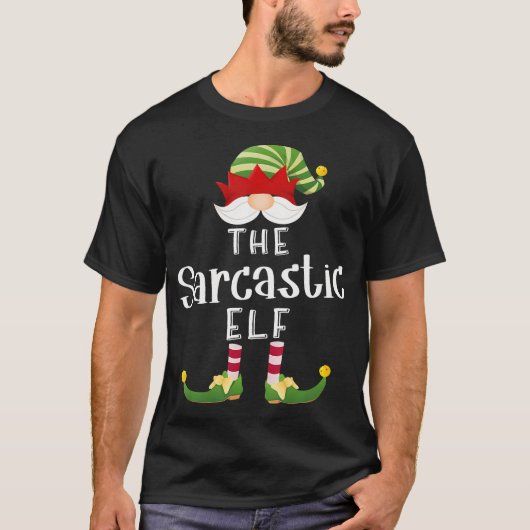 皮肉な小妖精や小人グループクリスマスおもしろいパーティー Tシャツ (正面)