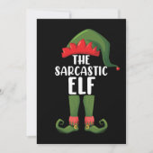 皮肉な小妖精や小人ファミリーマッチンググループクリスマス 招待状 (正面)