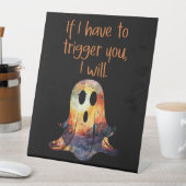 皮肉な幽霊ト警告リガー 台座サイン (インサイチュ)