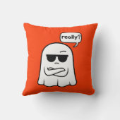 皮肉な幽霊「本当に？」 クッション (裏面)