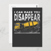 皮肉な建築サイトコンクリートトラックドライバー ポストカード (正面/裏面)