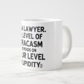 皮肉な弁護士引用文 ジャンボコーヒーマグカップ (正面右)