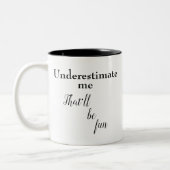 皮肉な引用文おもしろいコーヒーカップギフトアイディア ツートーンマグカップ (左)