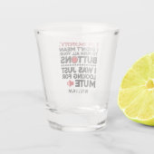 皮肉な引用文はボタンを押すつもりではなかった ショットグラス (裏面)