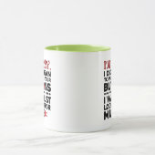 皮肉な引用文はボタンを押すつもりではなかった マグカップ (中央)