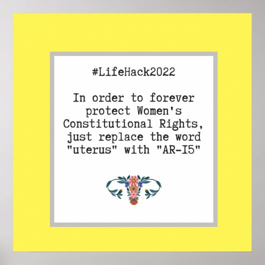 皮肉な引用文女性の憲法上の権利 ポスター (正面)