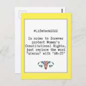 皮肉な引用文女性の憲法上の権利 ポストカード (正面/裏面)