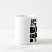 皮肉な引用文：崖からボートを漕ぐ コーヒーマグカップ (中央)