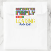 皮肉な応答の読み込み皮肉を待おもしろいつ スクエアシール (バッグ)