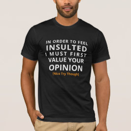 皮肉な意見のTシャツ - サルカスティックジョークTシャツギフト Tシャツ