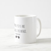 皮肉な文学的な引用文の朝食のマグ コーヒーマグカップ (正面右)