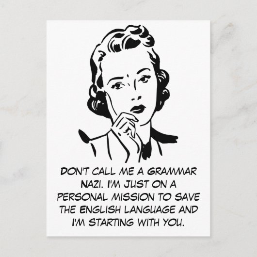 皮肉な文法ナチス ポストカード (正面)