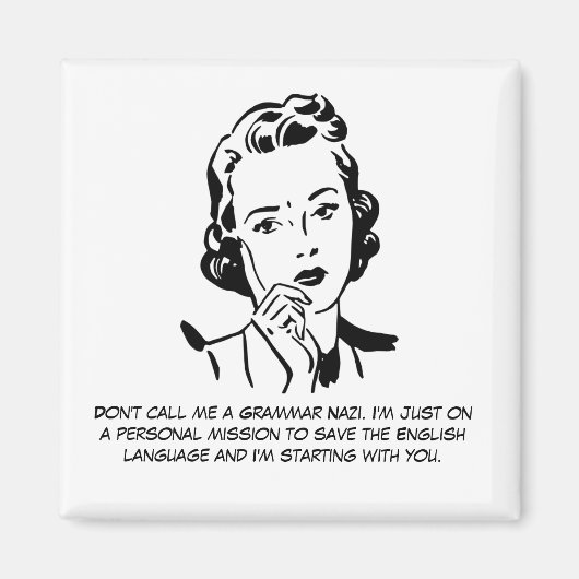 皮肉な文法ナチス マグネット (正面)