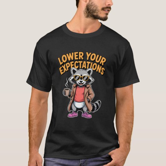 皮肉な期待値下げユーモア Tシャツ (正面)