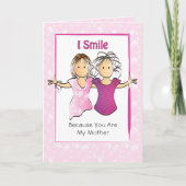 皮肉な母おもしろい母ママ母マンガアニメ誕生日 カード (正面)