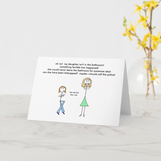 皮肉な母親 カード (黄色い花)