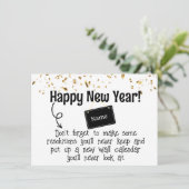 皮肉な決議 面白い 新年おめでとう コンフェッティ シーズンカード (スタンド正面)
