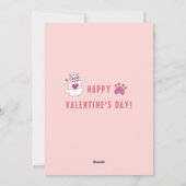 皮肉な漫画の猫カップルのバレンタインデー シーズンカード (裏面)