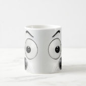 皮肉な犬の顔3D コーヒーマグカップ (中央)