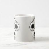 皮肉な犬の顔3D コーヒーマグカップ (中央)