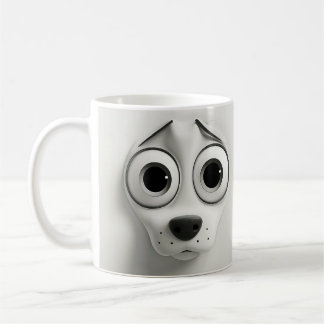 皮肉な犬の顔3D コーヒーマグカップ