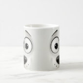 皮肉な犬の顔3D コーヒーマグカップ (中央)