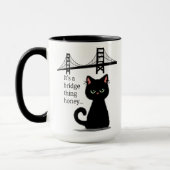 皮肉な猫が「自分を乗り越えろ!」と侮辱的おもしろいに マグカップ (左)