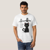 皮肉な猫が「自分を乗り越えろ!」と侮辱的おもしろいに Tシャツ (正面フル)