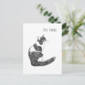 皮肉な猫の気分 – まあ、いいわ。ありがと。アート ポストカード (スタンド正面)