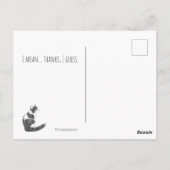 皮肉な猫の気分 – まあ、いいわ。ありがと。アート ポストカード (裏面)