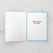 皮肉な猫の面白い誕生日カード カード (内部)