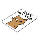 皮肉な猫 – いいえ。今日ではない。反社会的動物 ノートブック (左側)