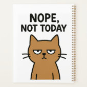 皮肉な猫 – いいえ。今日ではない。反社会的動物 プランナー手帳 (裏面)