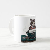 皮肉な猫 – おはよう コーヒーマグカップ (正面左)