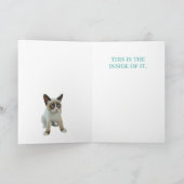 皮肉な猫、誕生日カード カード (内部)