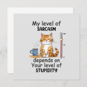 皮肉な猫 – Orange おもしろい Art (正面/裏面)