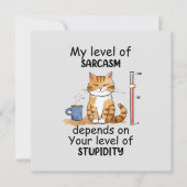 皮肉な猫 – Orange おもしろい Art (正面)