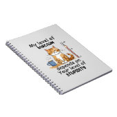 皮肉な猫 – Orange おもしろい Art ノートブック (右側)