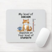 皮肉な猫 – Orange おもしろい Art マウスパッド (マウス)